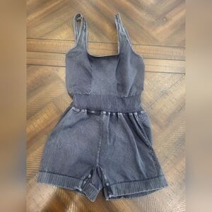 Free People Washed Black (heavy on the washed) Runsie XS/S